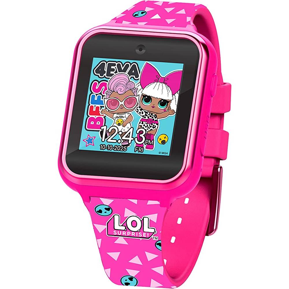 Accutime Kids LOL Surprise Checker Pink Educational Learning Touchscreen Smart Watch Toy for Girls, Boys, Toddlers - Selfie Cam, Learning Games, Alarm, Calculator, Pedometer & More (Model: LOL4296AZ) - PP