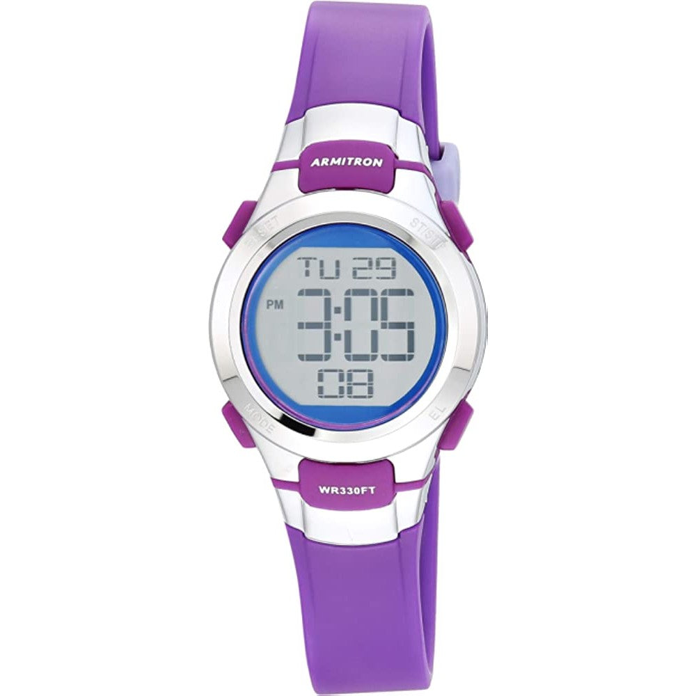Armitron Sport Women's Digital Chronograph Resin Strap Watch, 45/7012 - PU