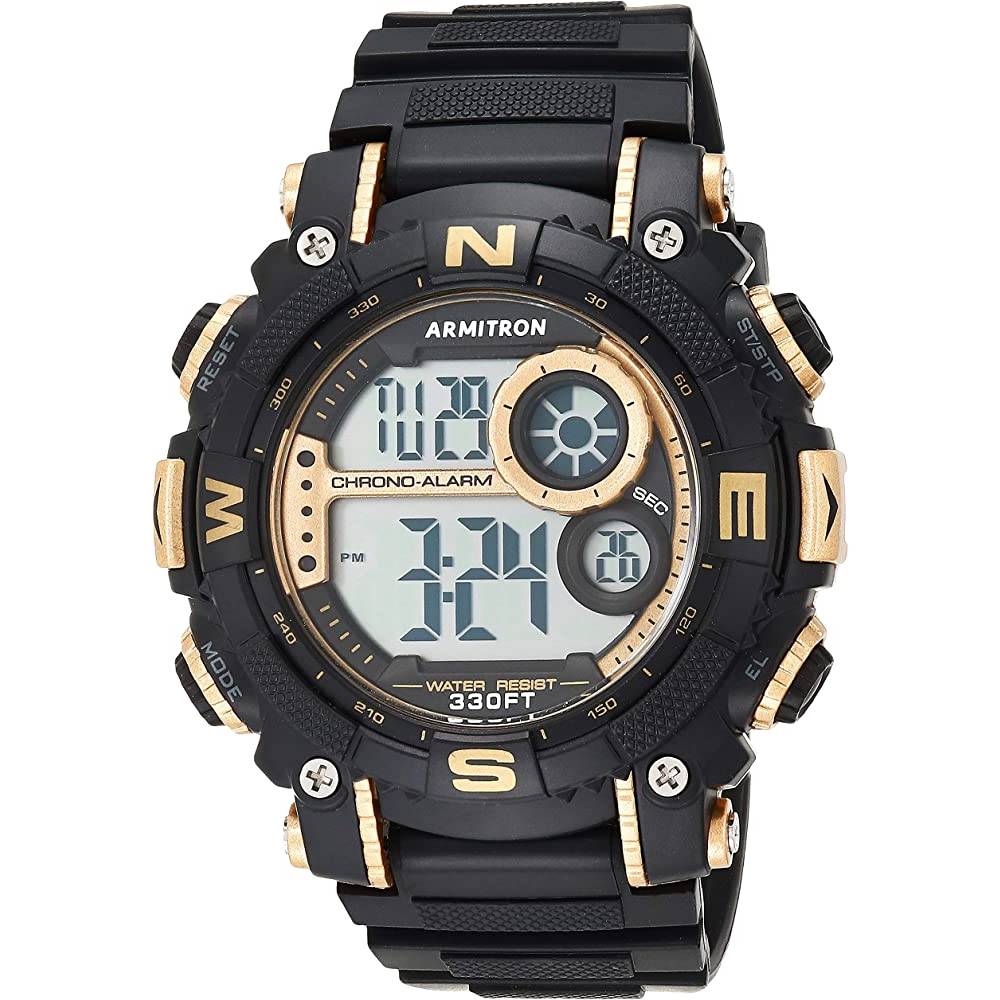 Armitron Sport Men's Digital Chronograph Resin Strap Watch, 40/8284 | Multiple Colors - BG