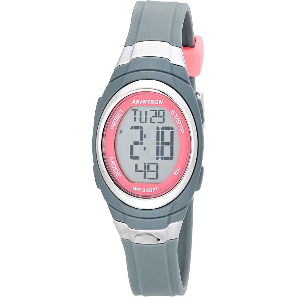 Armitron Sport Women's Digital Chronograph Resin Strap Watch, 45/7034 - GY