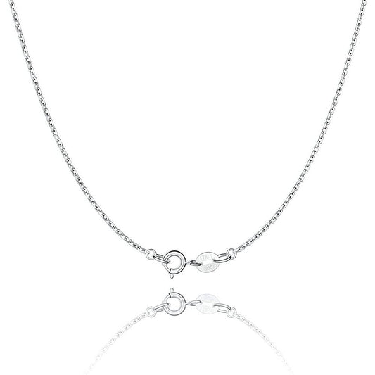 Jewlpire 925 Sterling Silver Chain Necklace Chain for Women Girls 1.1mm Cable Chain Necklace Upgraded Spring-Ring Clasp - Thin & Sturdy - Italian Quality 16/18/20/22/24 Inch | Multiple Colors and Sizes - S