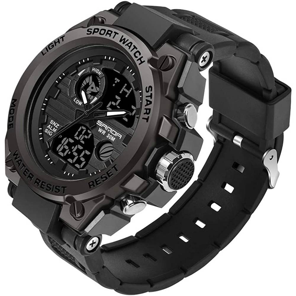 KXAITO Men's Watches Sports Outdoor Waterproof Military Watch Date Multi Function Tactics LED Alarm Stopwatch | Multiple Colors - B