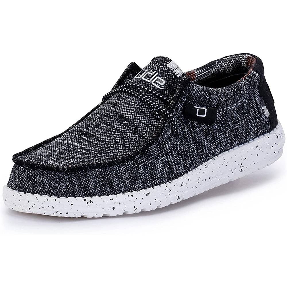 Hey Dude Men's Wally Sox Onyx Multiple Colors | Men’s Shoes | Men's Lace Up Loafers | Comfortable & Light-Weight - BW