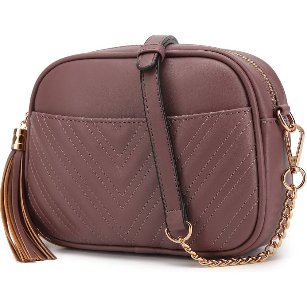Lola Mae Quilted Crossbody Bag, Trendy Design Shoulder Purse | Multiple Colors - DPU