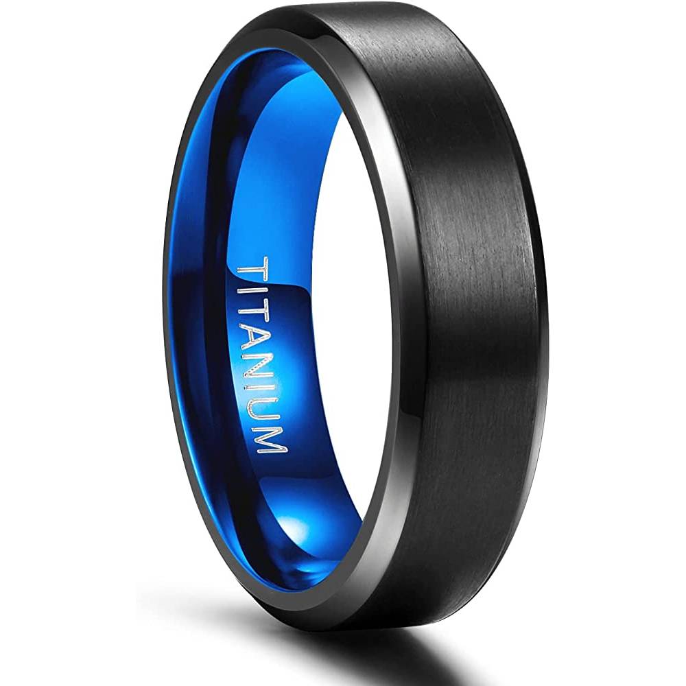 TIGRADE Titanium Rings 4MM 6MM 8MM 10MM Wedding Band in Comfort Fit Matte for Men Women Size 3-15 - BBL6