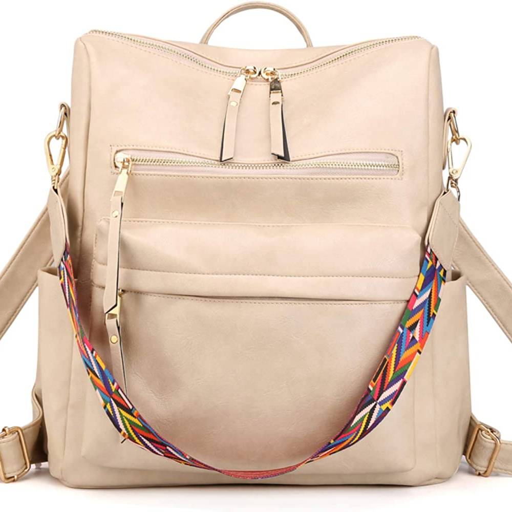 Women's Fashion Backpack Purses Multipurpose Design Handbags and Shoulder Bag PU Leather Travel bag | Multiple Colors - BE