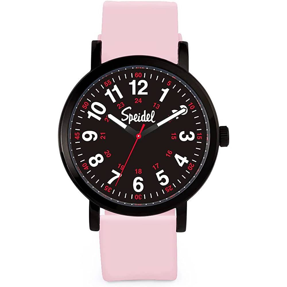 Speidel Original Scrub Watch™ for Nurse, Medical Professionals and Students – Various Medical Scrub Colors, Easy Read Dial, Military Time with Second Hand, Silicone Band, Water Resistant - LPBD