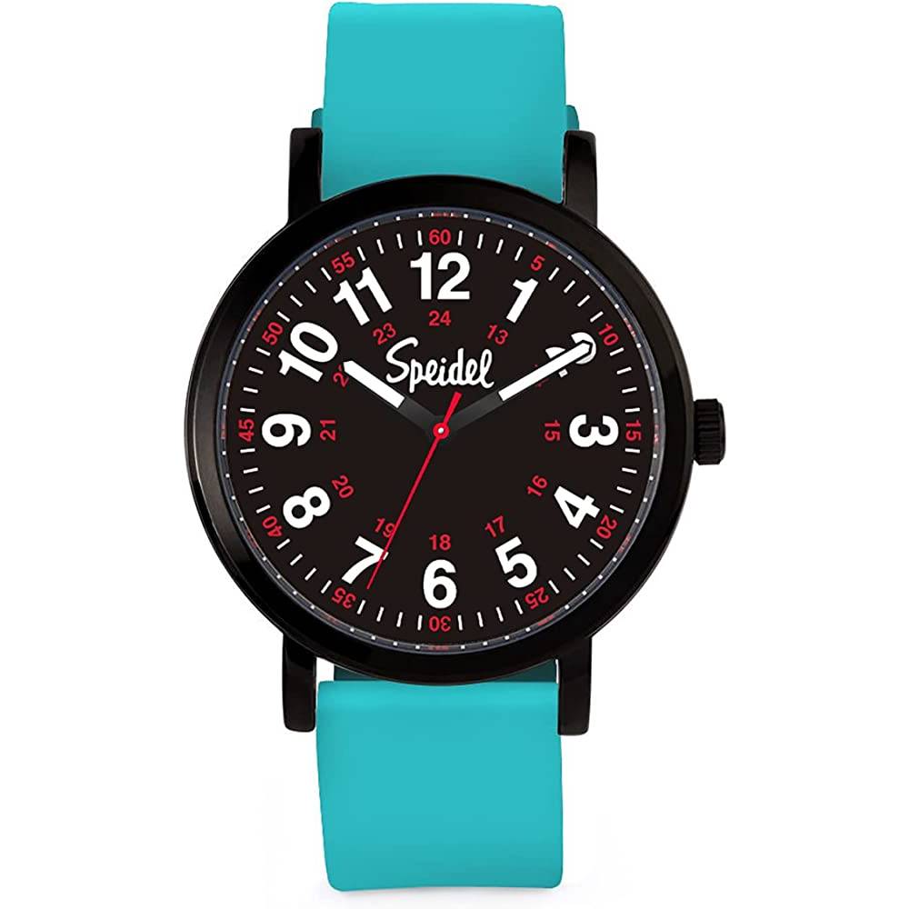 Speidel Original Scrub Watch™ for Nurse, Medical Professionals and Students – Various Medical Scrub Colors, Easy Read Dial, Military Time with Second Hand, Silicone Band, Water Resistant - TBD