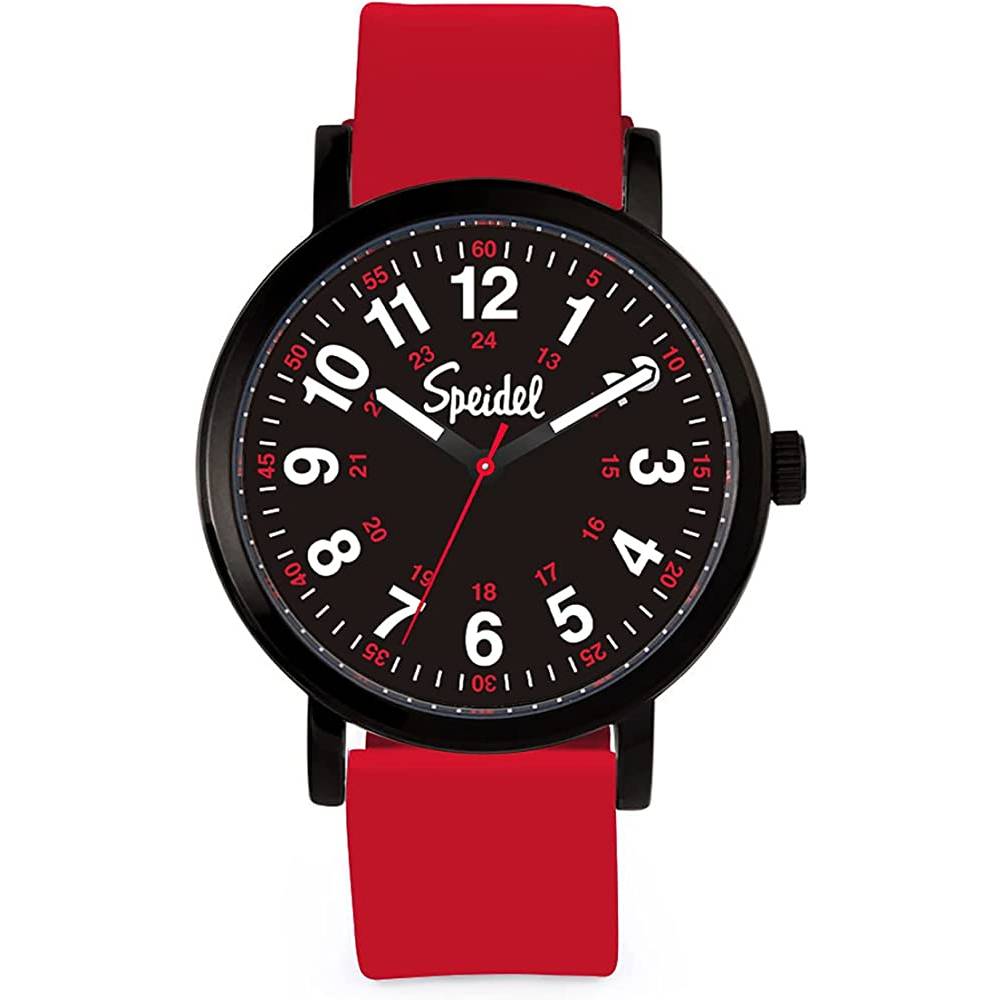 Speidel Original Scrub Watch™ for Nurse, Medical Professionals and Students – Various Medical Scrub Colors, Easy Read Dial, Military Time with Second Hand, Silicone Band, Water Resistant - RBD