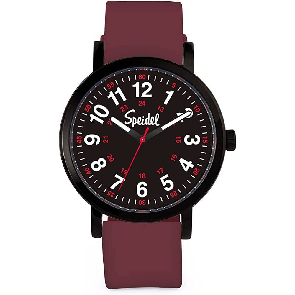 Speidel Original Scrub Watch™ for Nurse, Medical Professionals and Students – Various Medical Scrub Colors, Easy Read Dial, Military Time with Second Hand, Silicone Band, Water Resistant - WWC