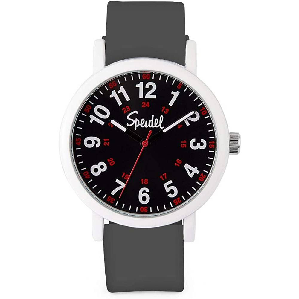 Speidel Original Scrub Watch™ for Nurse, Medical Professionals and Students – Various Medical Scrub Colors, Easy Read Dial, Military Time with Second Hand, Silicone Band, Water Resistant - GWC