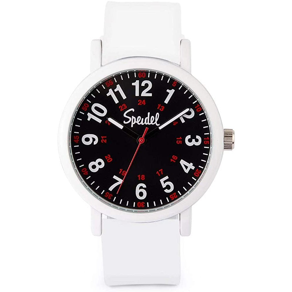 Speidel Original Scrub Watch™ for Nurse, Medical Professionals and Students – Various Medical Scrub Colors, Easy Read Dial, Military Time with Second Hand, Silicone Band, Water Resistant - WBD