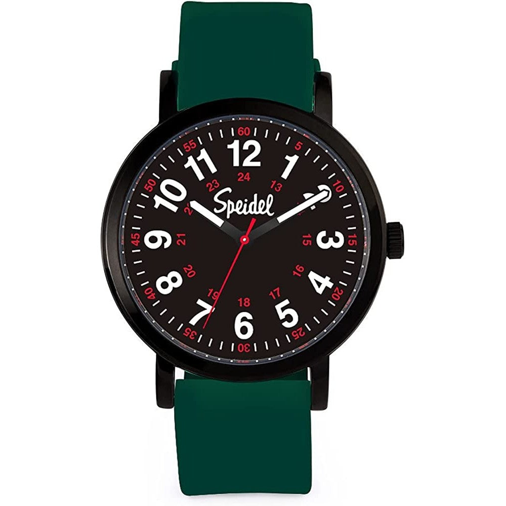 Speidel Original Scrub Watch™ for Nurse, Medical Professionals and Students – Various Medical Scrub Colors, Easy Read Dial, Military Time with Second Hand, Silicone Band, Water Resistant - HGBD