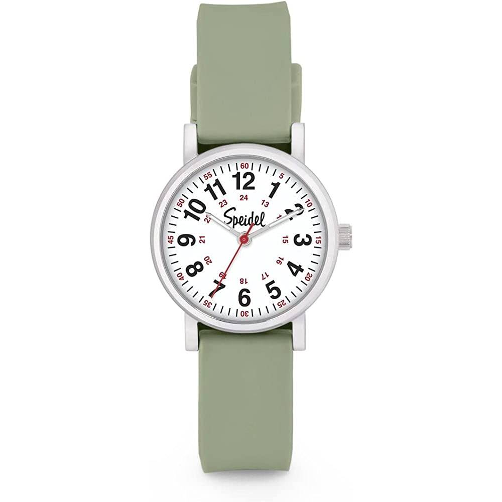 Speidel Petite Scrub Watch™ for Nurse, Doctors, Medical Professionals and Students – Men, Women, Unisex, Easy Read Dial, Military Time with Second Hand, Silicone Band, Water Resistant - SE