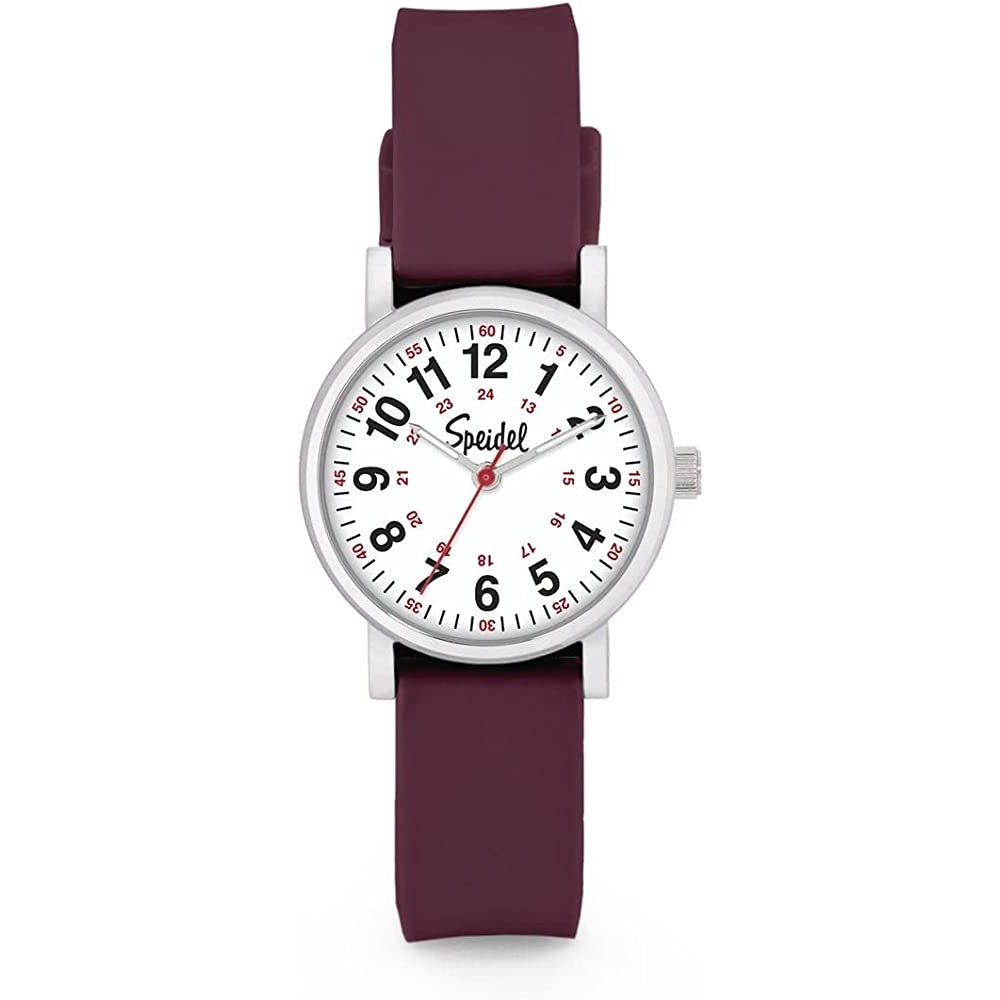 Speidel Petite Scrub Watch™ for Nurse, Doctors, Medical Professionals and Students – Men, Women, Unisex, Easy Read Dial, Military Time with Second Hand, Silicone Band, Water Resistant - WI