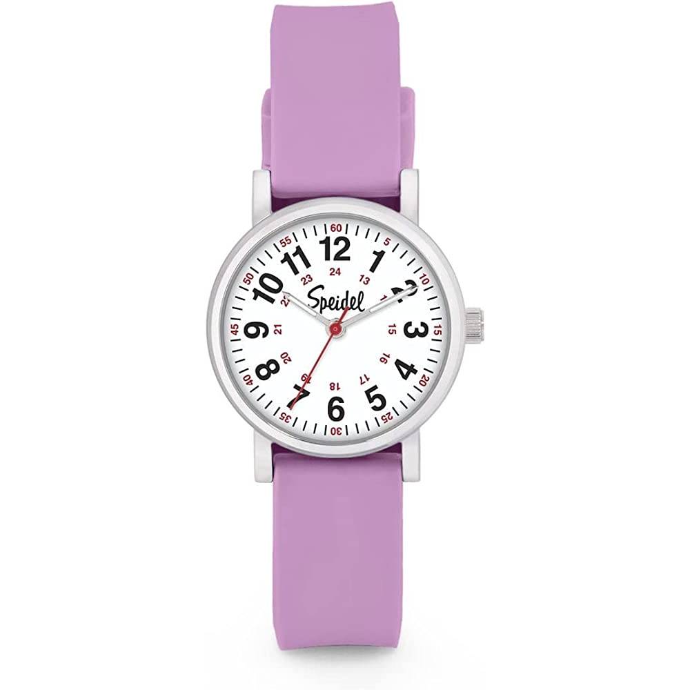 Speidel Petite Scrub Watch™ for Nurse, Doctors, Medical Professionals and Students – Men, Women, Unisex, Easy Read Dial, Military Time with Second Hand, Silicone Band, Water Resistant - LC