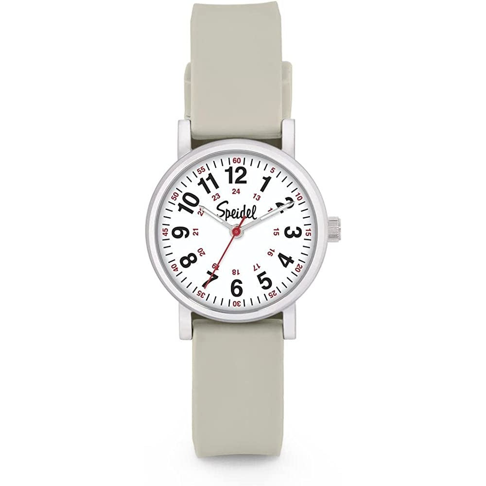 Speidel Petite Scrub Watch™ for Nurse, Doctors, Medical Professionals and Students – Men, Women, Unisex, Easy Read Dial, Military Time with Second Hand, Silicone Band, Water Resistant - LG