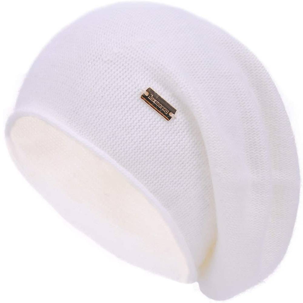 jaxmonoy Cashmere Slouchy Knit Beanie Hat for Women Winter Soft Warm Ladies Wool Knitted Skull Beanies Cap | Multiple Colors - W