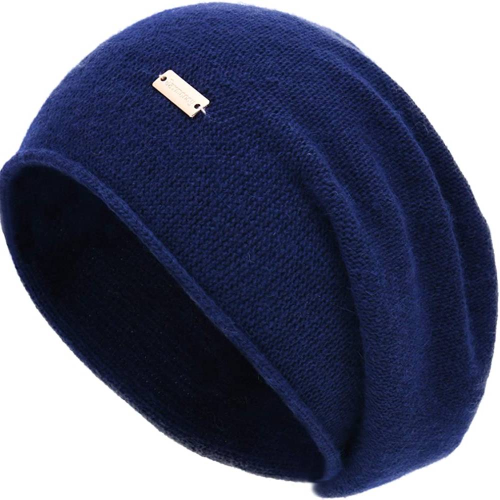 jaxmonoy Cashmere Slouchy Knit Beanie Hat for Women Winter Soft Warm Ladies Wool Knitted Skull Beanies Cap | Multiple Colors - N