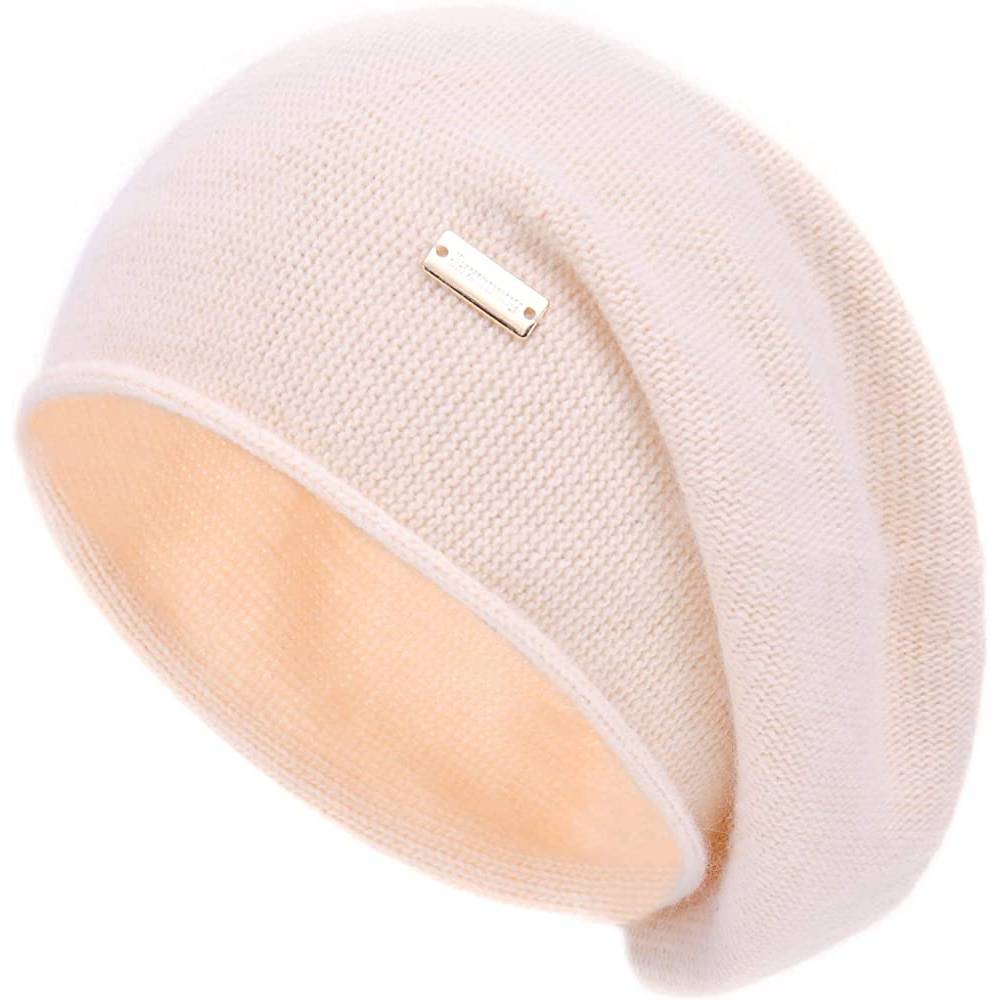 jaxmonoy Cashmere Slouchy Knit Beanie Hat for Women Winter Soft Warm Ladies Wool Knitted Skull Beanies Cap | Multiple Colors - BE
