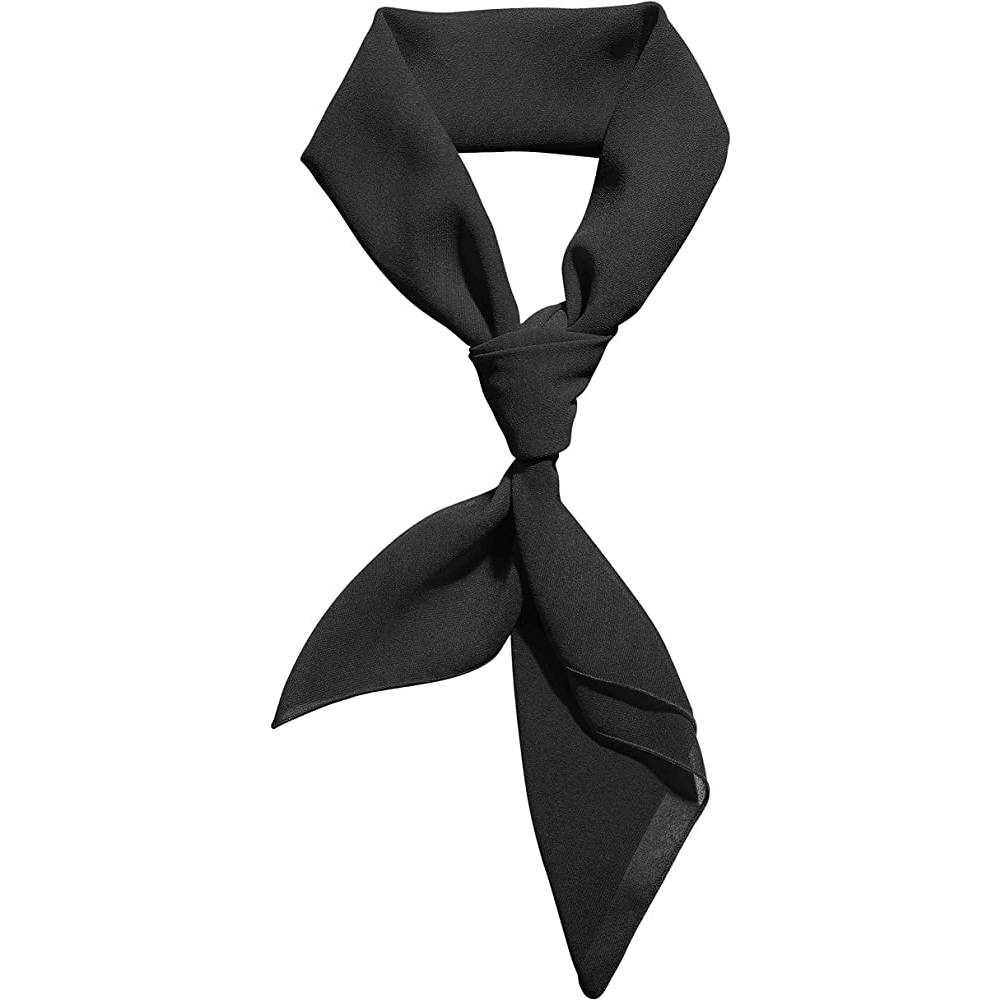 Chiffon Scarf Ribbon Neck Scarf Square Handkerchief 23"x23" 26"x26" 30"x30" | Multiple Colors and Sizes - BL