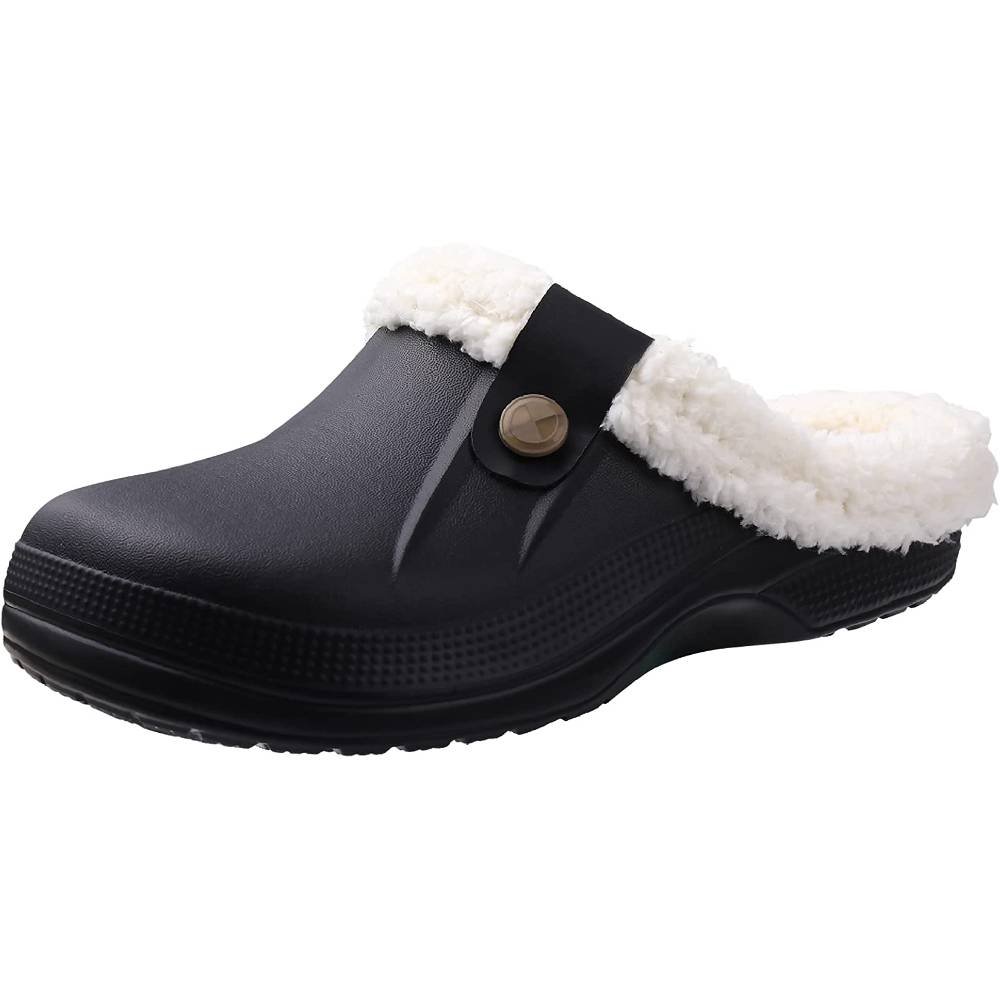 Classic Fur Lined Clog Waterproof Winter House Slippers for Women Men | Multiple Colors and Sizes - BW