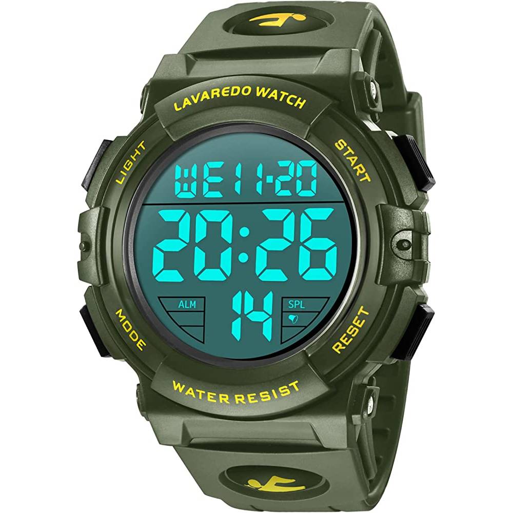 Mens Digital Watch - Sports Military Watches Waterproof Outdoor Chronograph Military Wrist Watches for Men with LED Back Ligh/Alarm/Date | Multiple Colors - GR