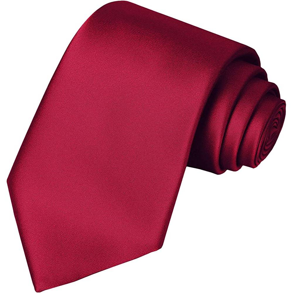 KissTies Solid Satin Tie Pure Color Necktie Mens Ties + Gift Box | Multiple Colors - RA