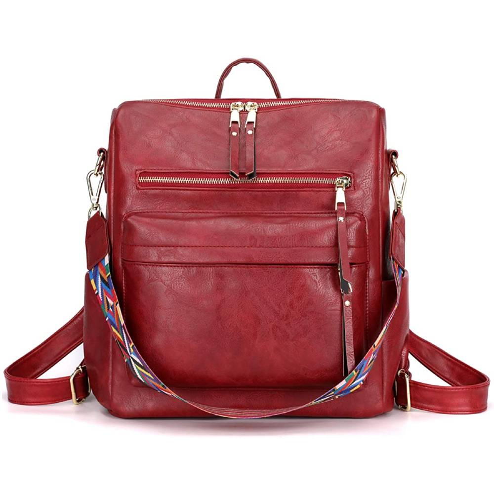 Women's Fashion Backpack Purses Multipurpose Design Handbags and Shoulder Bag PU Leather Travel bag | Multiple Colors - RE