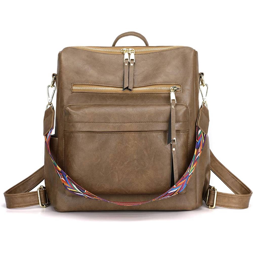 Women's Fashion Backpack Purses Multipurpose Design Handbags and Shoulder Bag PU Leather Travel bag | Multiple Colors - DRK