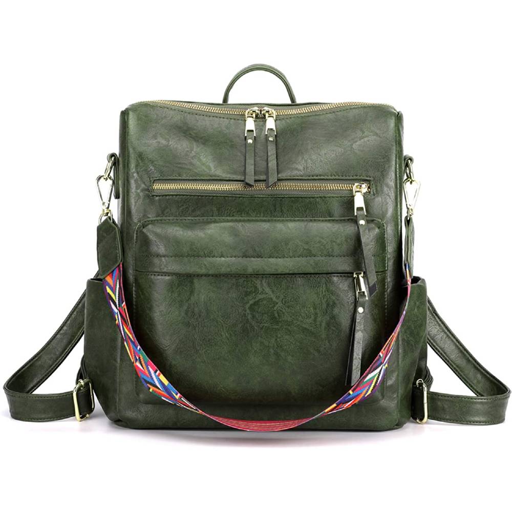 Women's Fashion Backpack Purses Multipurpose Design Handbags and Shoulder Bag PU Leather Travel bag | Multiple Colors - DRG