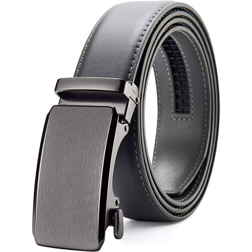 CHAOREN Ratchet Belt for men - Mens Belt Leather 1 3/8" for Casual Jeans - Micro Adjustable Belt Fit Everywhere - GVERE