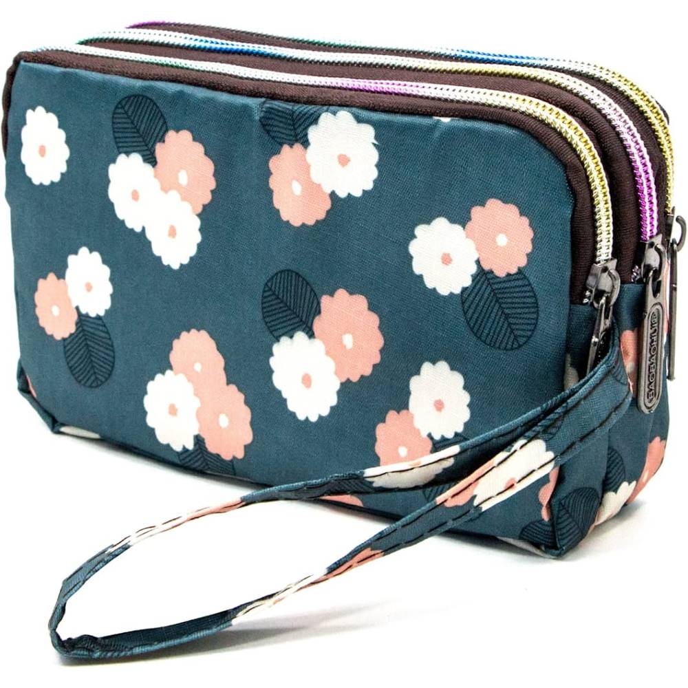 BIAOTIE Large Capacity Wristlet Wallet - Women Printed Nylon Waterproof Handbag Clutch Purse | Multiple Colors - F!17