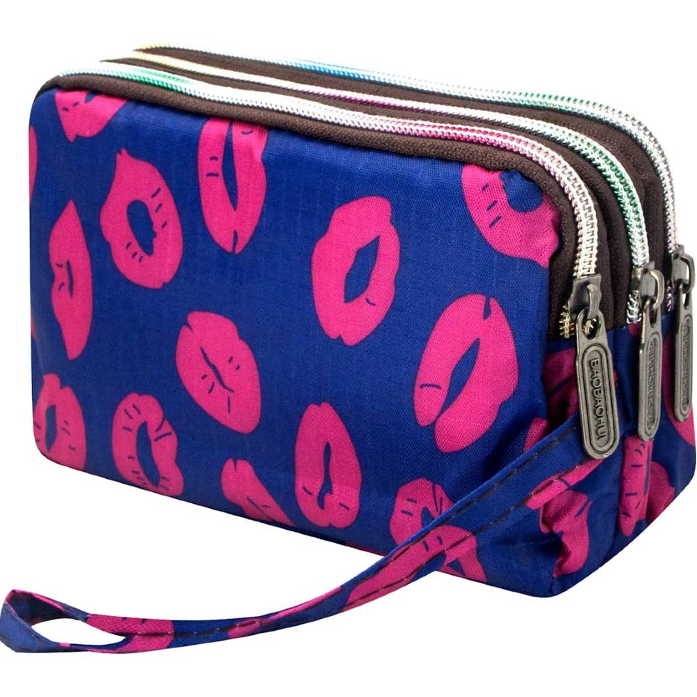 BIAOTIE Large Capacity Wristlet Wallet - Women Printed Nylon Waterproof Handbag Clutch Purse | Multiple Colors - F$