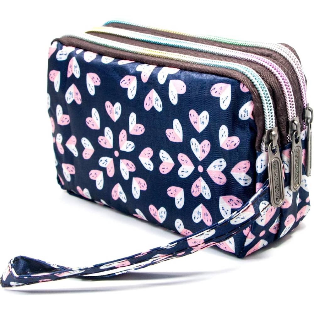 BIAOTIE Large Capacity Wristlet Wallet - Women Printed Nylon Waterproof Handbag Clutch Purse | Multiple Colors - F13