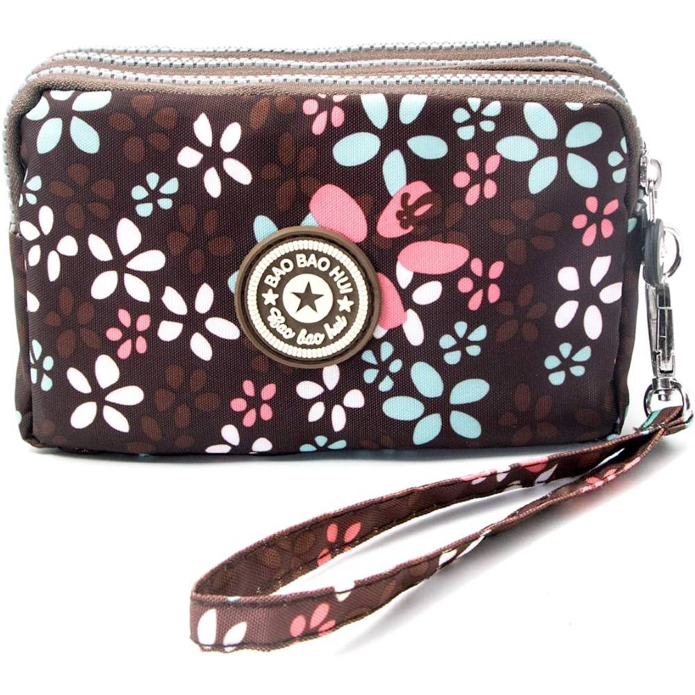 BIAOTIE Large Capacity Wristlet Wallet - Women Printed Nylon Waterproof Handbag Clutch Purse | Multiple Colors - H10