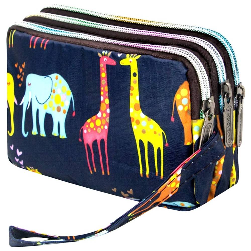 BIAOTIE Large Capacity Wristlet Wallet - Women Printed Nylon Waterproof Handbag Clutch Purse | Multiple Colors - F3