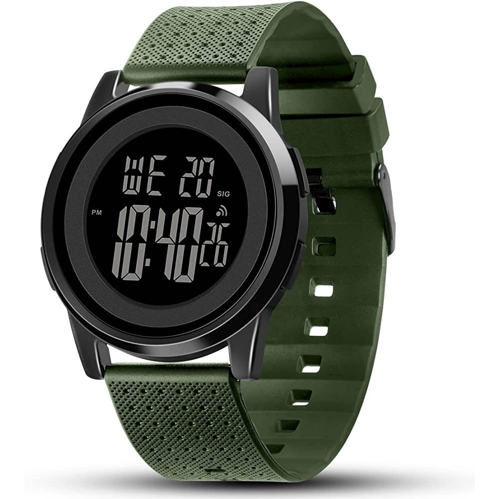 YUINK Mens Watch Ultra-Thin Digital Sports Watch Waterproof Stainless Steel Fashion Wrist Watch for Men | Multiple Colors - GR