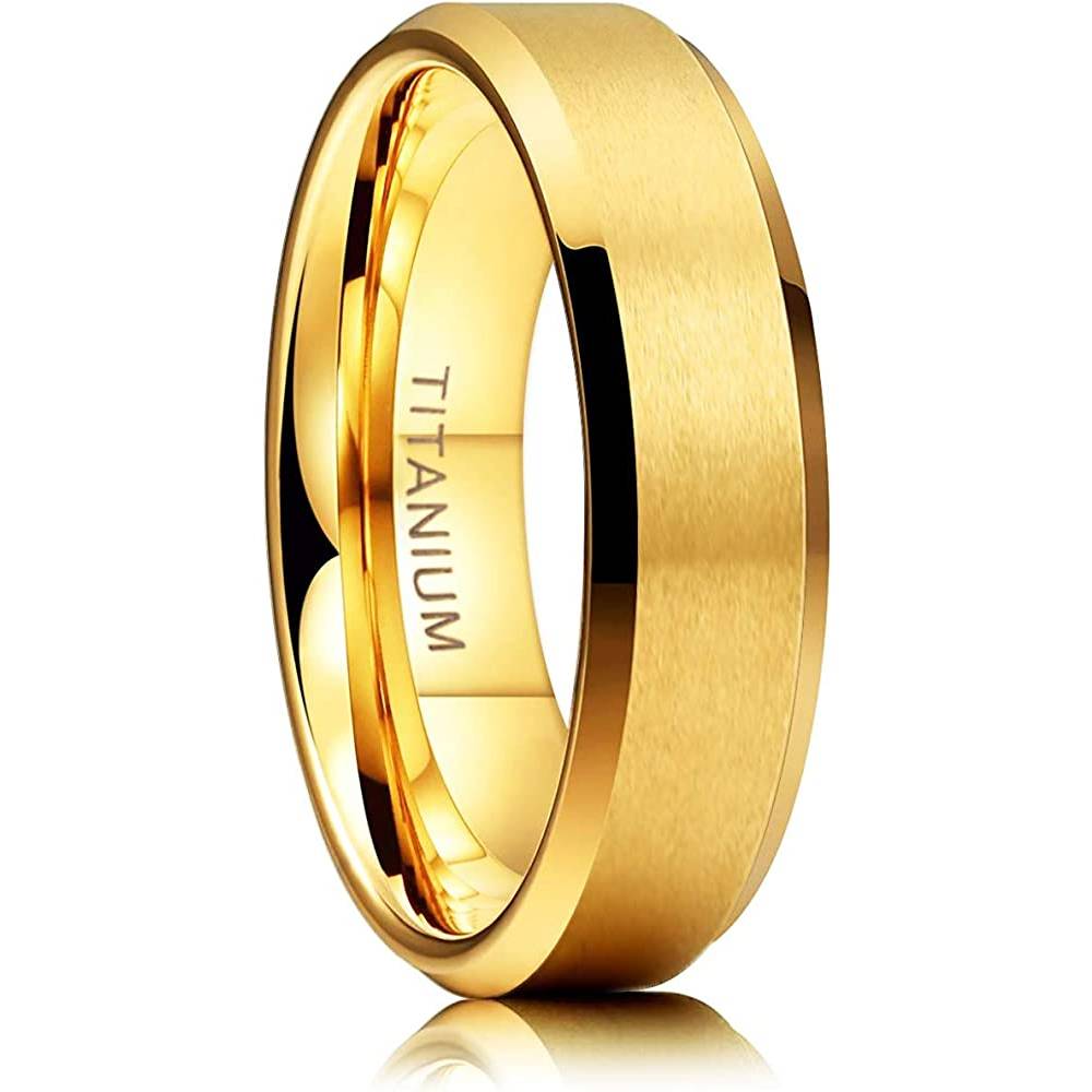 TIGRADE Titanium Rings 4MM 6MM 8MM 10MM Wedding Band in Comfort Fit Matte for Men Women Size 3-15 - G6