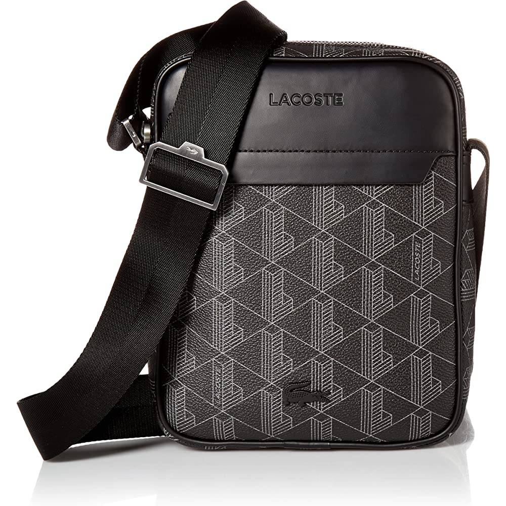 Lacoste mens Lacoste Blend Concept Vertical Camera Bag, Black, ONE US - B