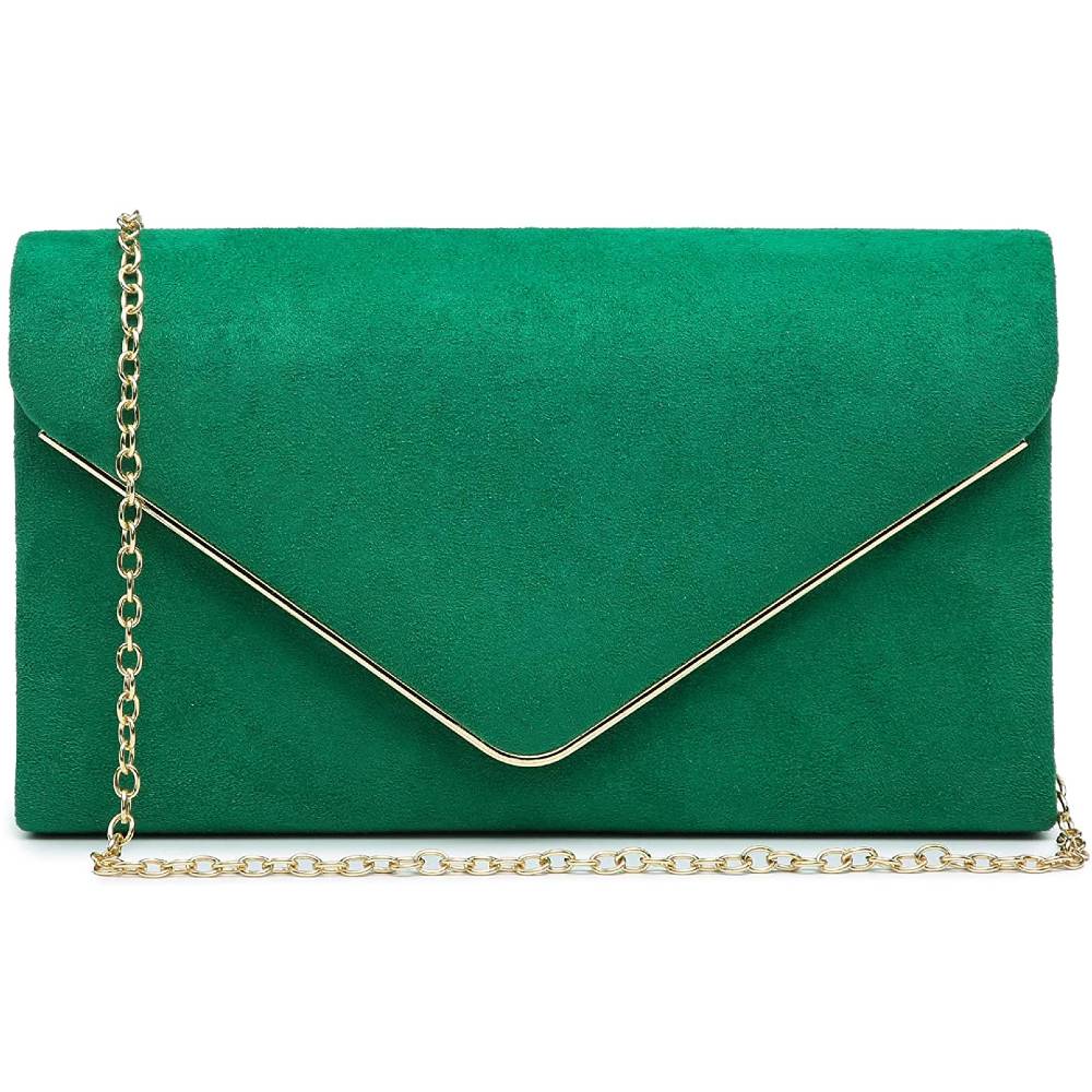 Dasein Women Faux Suede Evening Clutch Bags Formal Party Clutches Wedding Purses Cocktail Prom Clutches | Multiple Colors - GR