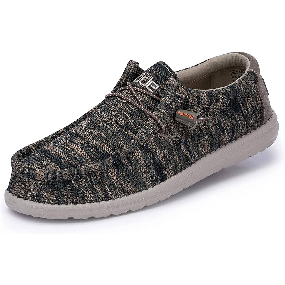 Hey Dude Men's Wally Sox Onyx Multiple Colors | Men’s Shoes | Men's Lace Up Loafers | Comfortable & Light-Weight - WC