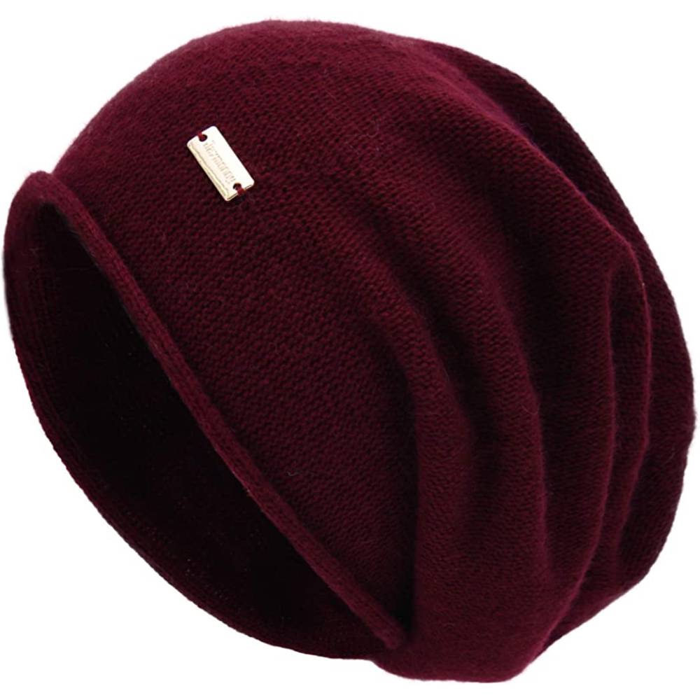 jaxmonoy Cashmere Slouchy Knit Beanie Hat for Women Winter Soft Warm Ladies Wool Knitted Skull Beanies Cap | Multiple Colors - WR