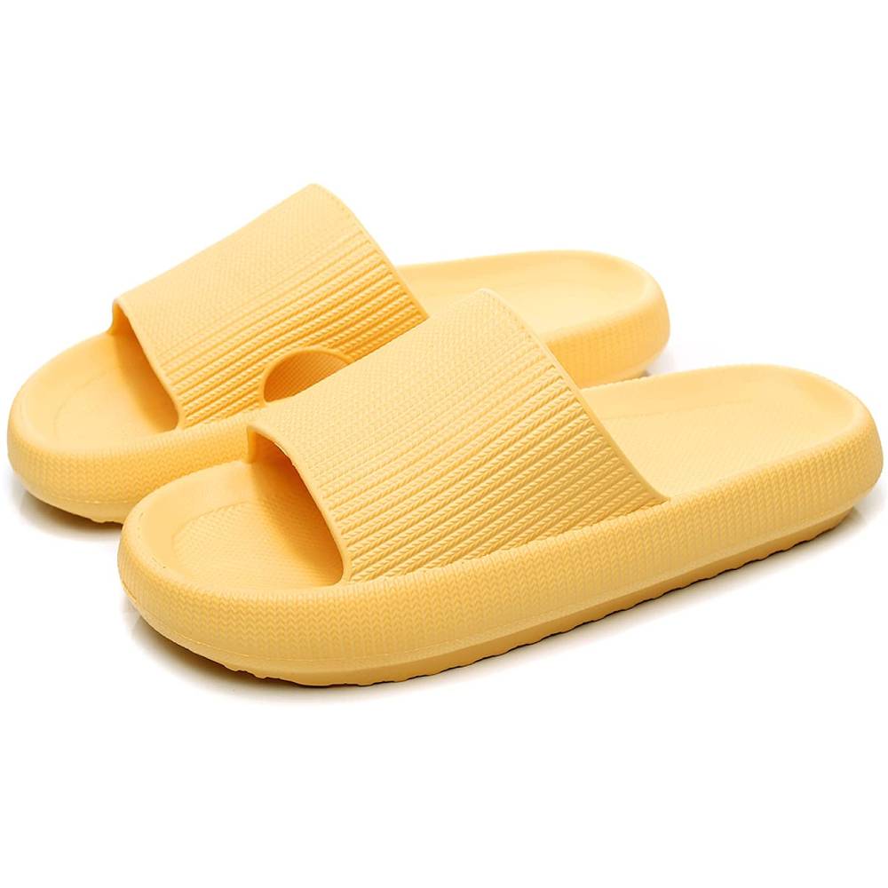 Cloud Slippers for Women and Men, Rosyclo Massage Shower Bathroom Non-Slip Quick Drying Open Toe Super Soft Comfy Thick Sole Home House Cloud Cushion Slide Sandals for Indoor & Outdoor Platform Shoes | Multiple Colors and Sizes - YW