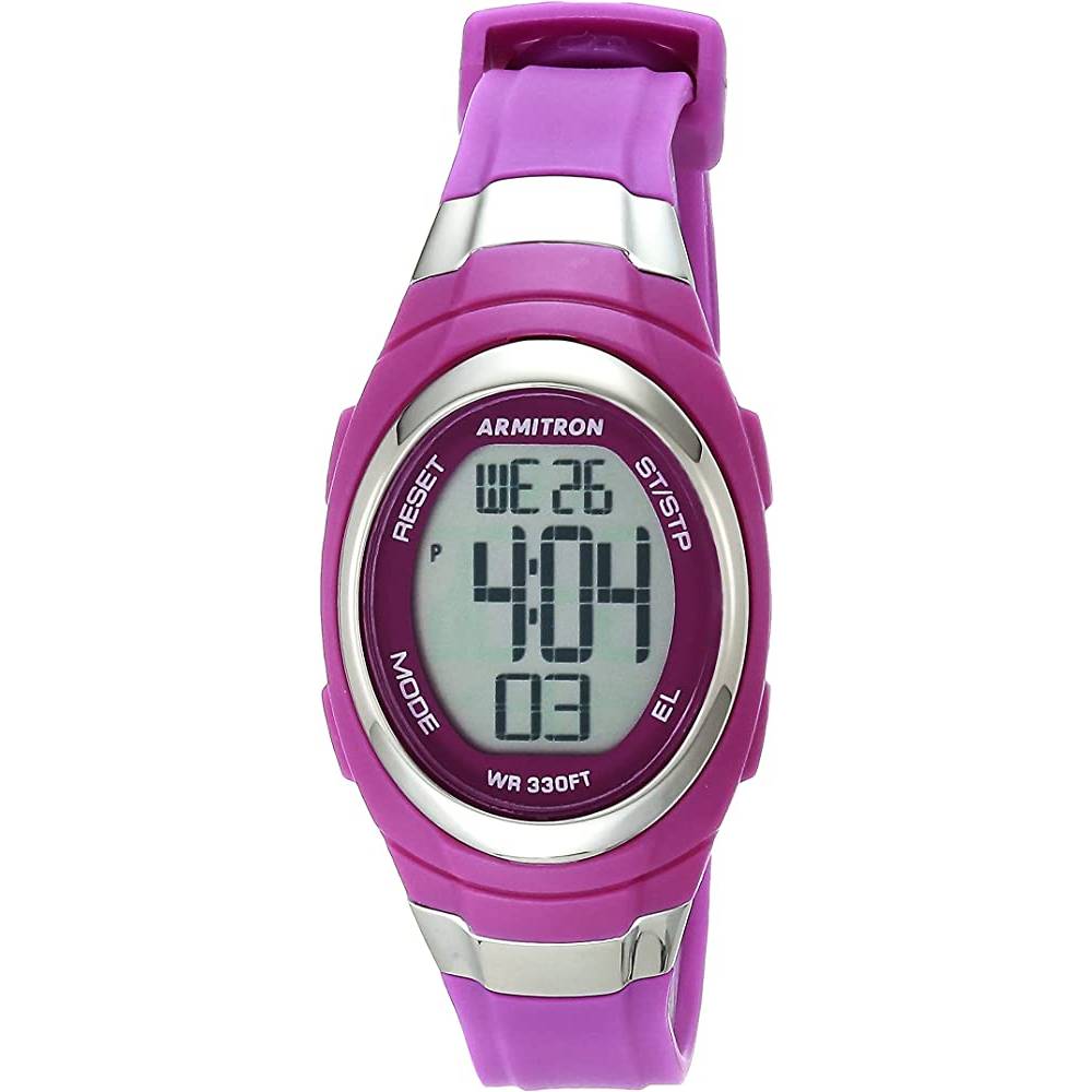 Armitron Sport Women's Digital Chronograph Resin Strap Watch, 45/7034 - PR