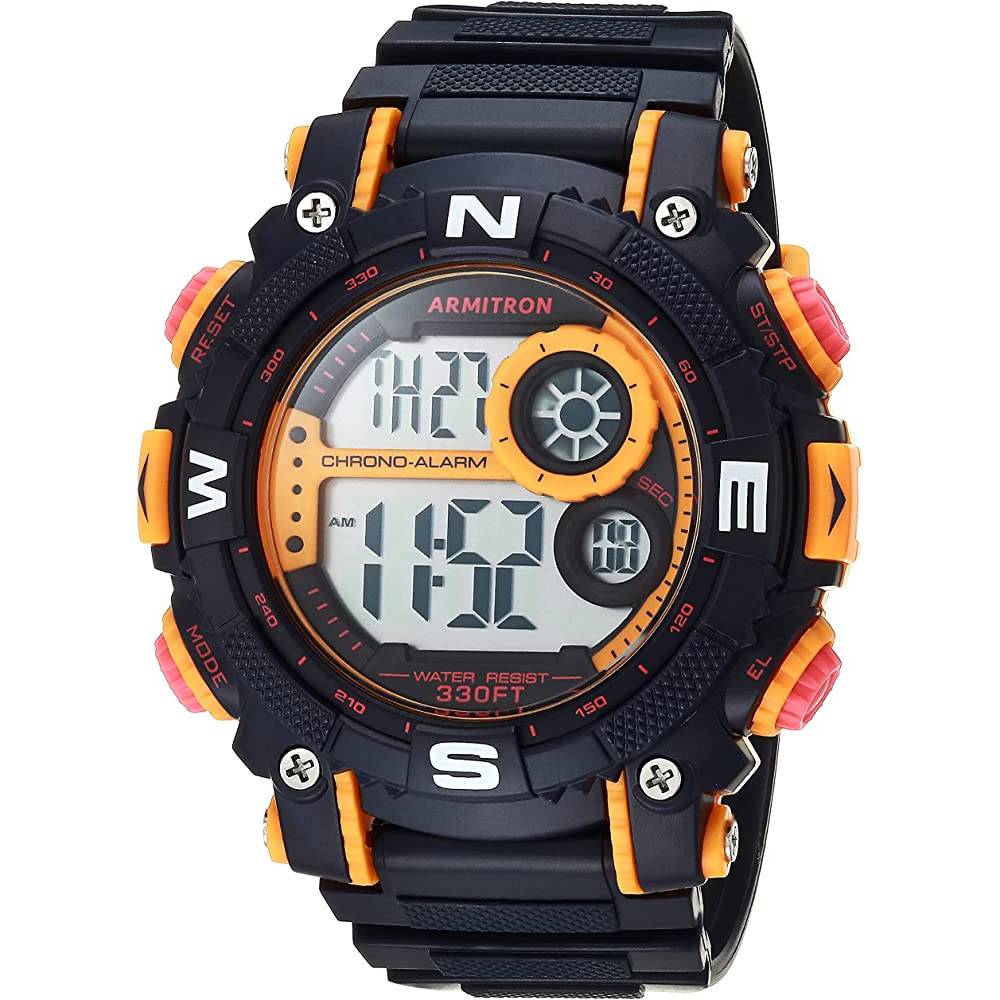 Armitron Sport Men's Digital Chronograph Resin Strap Watch, 40/8284 | Multiple Colors - NBL