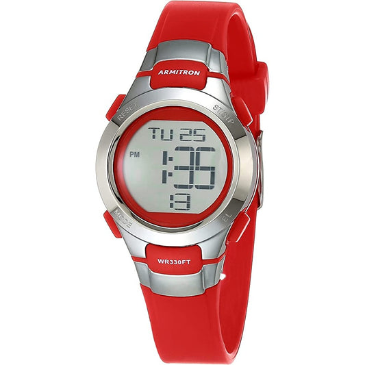 Armitron Sport Women's Digital Chronograph Resin Strap Watch, 45/7012 - R