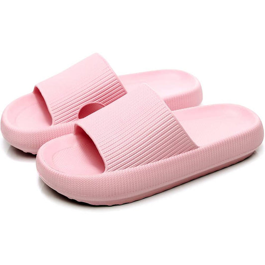 Cloud Slippers for Women and Men, Rosyclo Massage Shower Bathroom Non-Slip Quick Drying Open Toe Super Soft Comfy Thick Sole Home House Cloud Cushion Slide Sandals for Indoor & Outdoor Platform Shoes | Multiple Colors and Sizes - PK