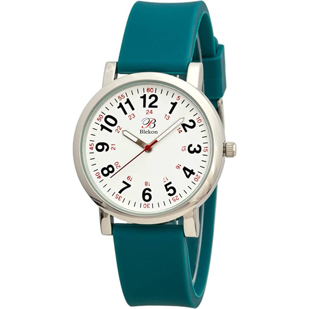 Blekon Original Nurse Watch for Medical Professionals and Students – Various Scrub Colors, Easy Read Dial, Military Time with Second Hand, Silicone Band, 3 ATM Water Resistant - O