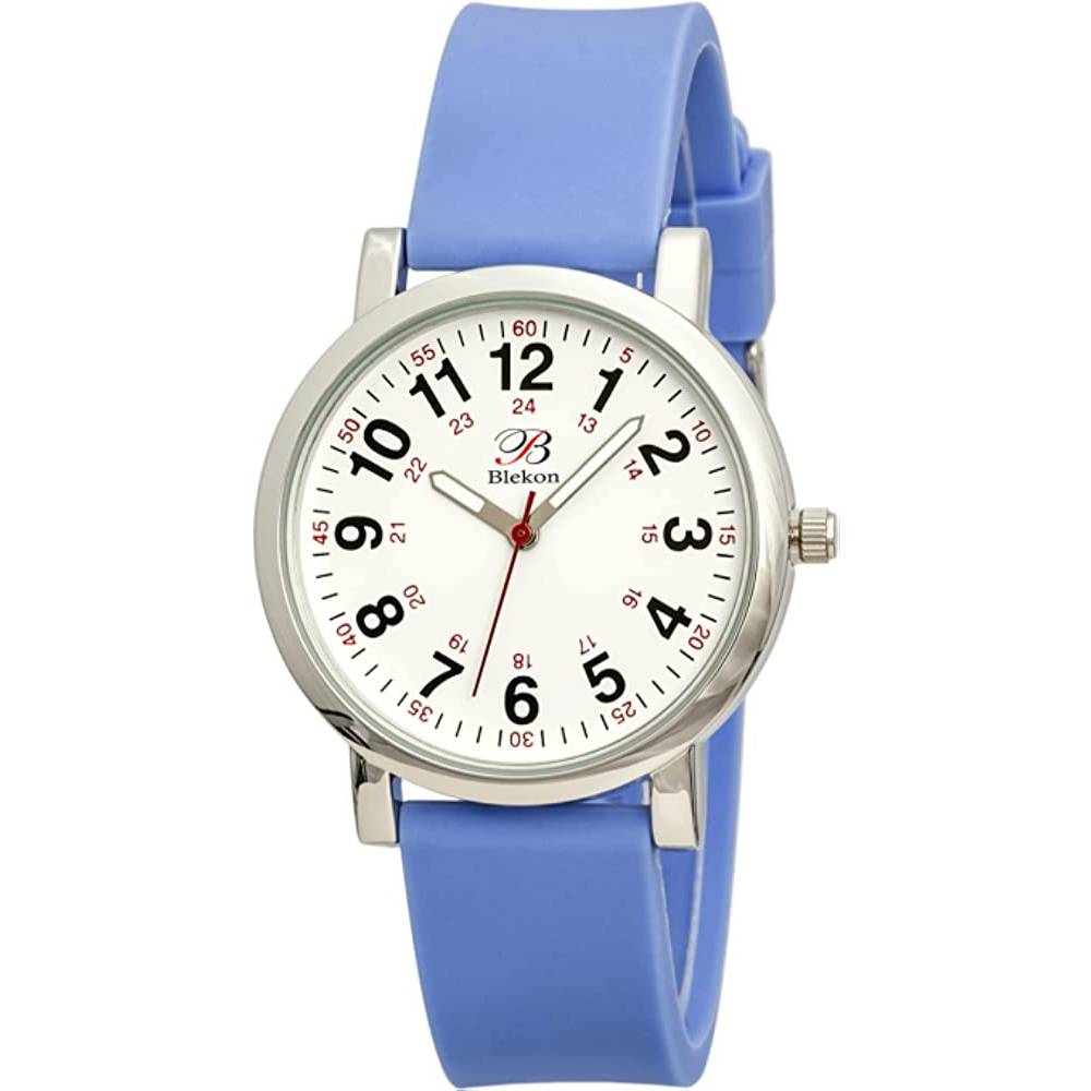 Blekon Original Nurse Watch for Medical Professionals and Students – Various Scrub Colors, Easy Read Dial, Military Time with Second Hand, Silicone Band, 3 ATM Water Resistant - SB